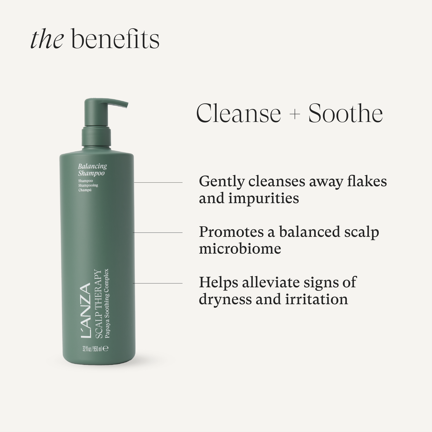 LNZ Scalp Therapy Balancing Shampoo 32oz/950ml